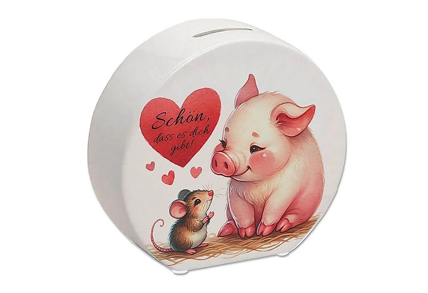 speecheese Spardose Schwein mit Maus und Herz Spardose mit Spruch Schön das günstig online kaufen
