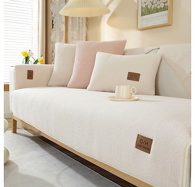NUODWELL Sofahusse Hussen-Set Sofa Abdeckung Kissen Winter rutschfest günstig online kaufen