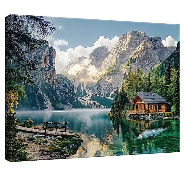 Wallarena Leinwandbild Berge Wald Natur Landschaft günstig online kaufen