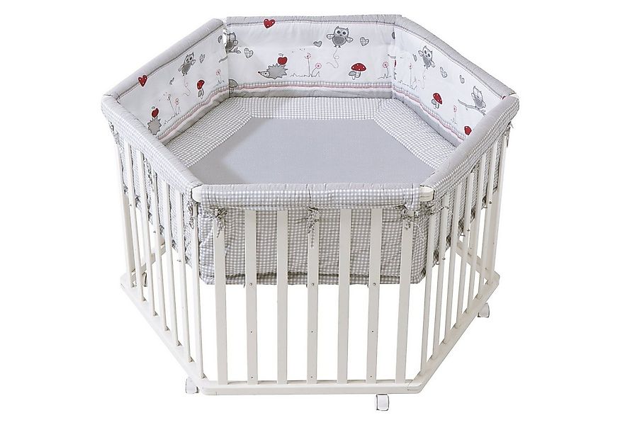 roba® Laufgitter 6-eckig, Laufstall inkl. Schutzeinlage mit Nestchen günstig online kaufen