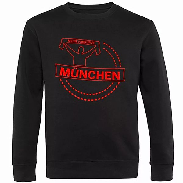 multifanshop Sweatshirt München rot - Meine Fankurve - Pullover günstig online kaufen