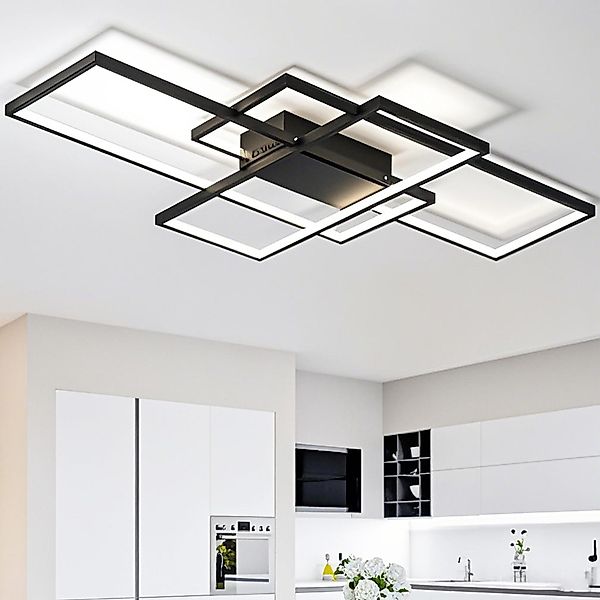 Masbekte Deckenleuchte, 90*50cm LED Deckenlampe, Stufenlos günstig online kaufen