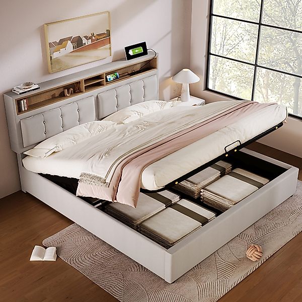 STILVORA Polsterbett 160x200 Bett Jugendbett mit günstig online kaufen