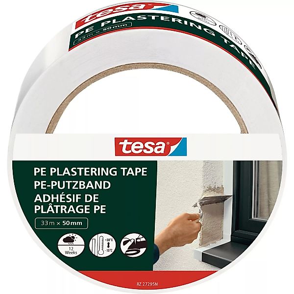 Tesa PE Putzband 33 m : 50 mm Weiß günstig online kaufen