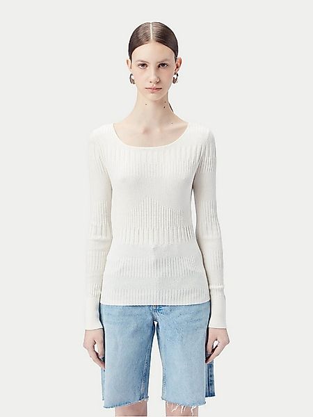 GOBI Cashmere Rundhalspullover Rippenpullover aus Baumwoll-Seiden-Kaschmir- günstig online kaufen