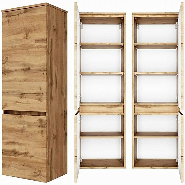 Lomadox Midischrank LAURIA-03 Badezimmer Midischrank 40 cm in Wotaneiche Nb günstig online kaufen