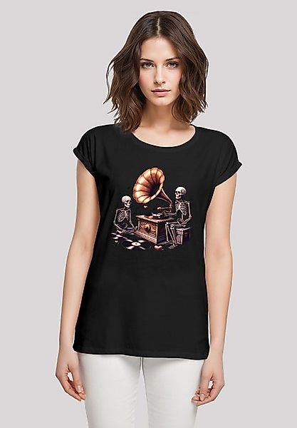 F4NT4STIC T-Shirt "Gothic Skeleton Vintage Plattenspieler", Premium Qualitä günstig online kaufen