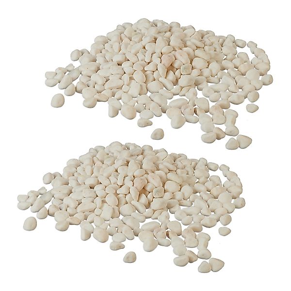 relaxdays Dekosteine 10 kg Marmorkies weiß günstig online kaufen