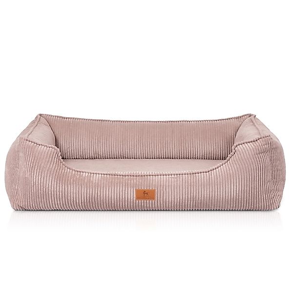 Knuffelwuff Hundebett Nunavut Orthopädisch Cord XL 105 x 75cm Rosa günstig online kaufen