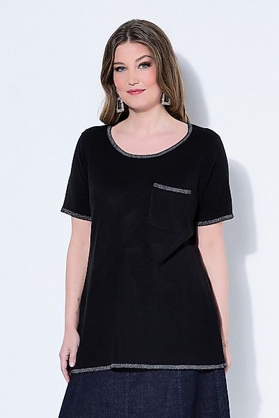 MIAMODA Strickpullover Strick-Shirt Komfort Fit Feinstrick Glitzernähte günstig online kaufen