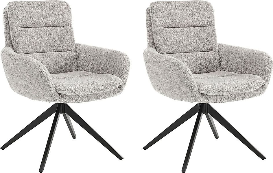 Home affaire Esszimmerstuhl "Taragona", (Set), 2 St., Boucle, mit unterschi günstig online kaufen