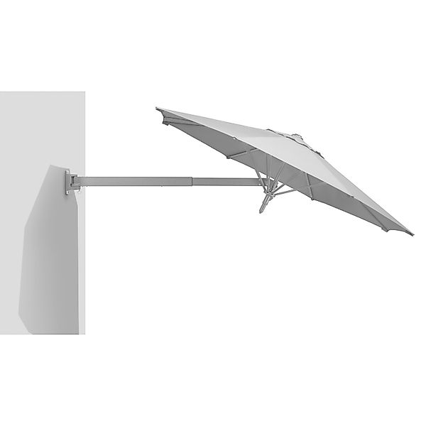 Schneider Ampelschirm Muro Ø 250 cm Silber-Grau mit Handöffner günstig online kaufen