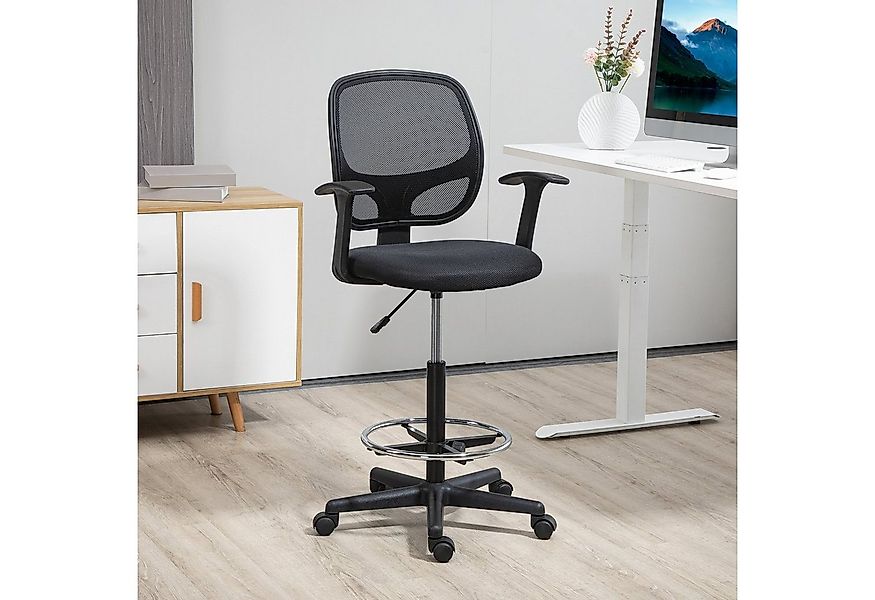 Vinsetto Schreibtischstuhl Bürostuhl Ergonomischer Zeichenstuhl mit verstel günstig online kaufen