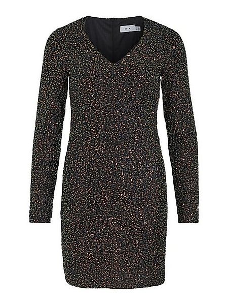 Vila Abendkleid Pailletten Midi Eleganter Langarm Dress VISCARA (lang) VIRI günstig online kaufen