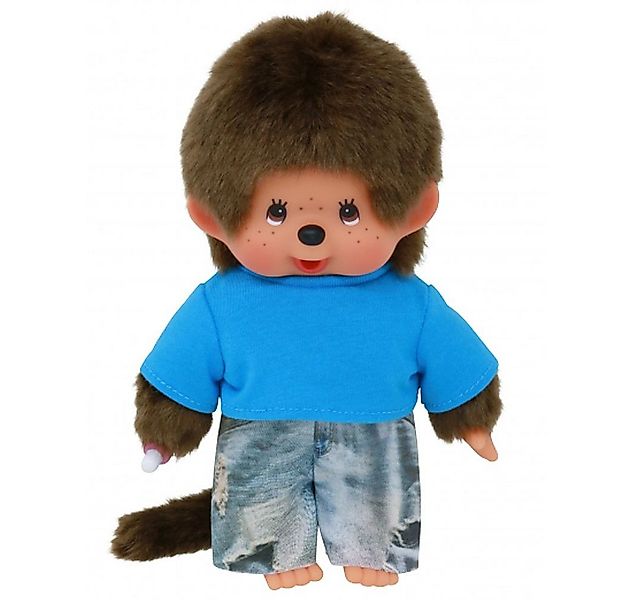 Monchhichi Plüschfigur Jeans Junge mit T-Shirt 20 cm Monchhichi Puppe Fashi günstig online kaufen