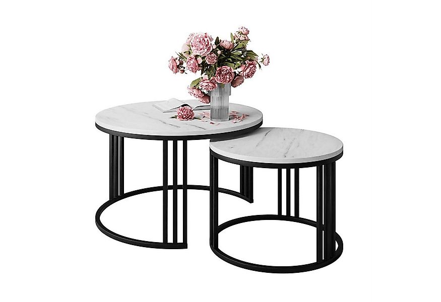 Lookway Couchtisch LORI 2in1 LEVANTO mit Marmorimitat-Platte (2er Set), Dur günstig online kaufen