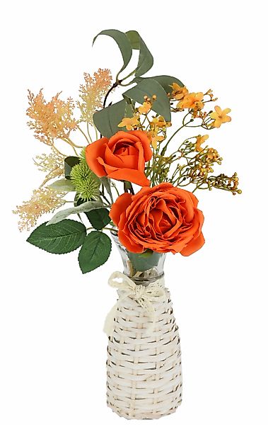 I.GE.A. Kunstblume "Arrangement Rosen in Vase", Künstliches Bouquet Strauß günstig online kaufen