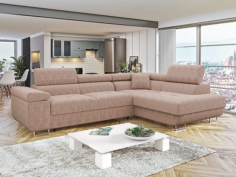 MIRJAN24 Ecksofa Torezio Cord, mit Bettkasten günstig online kaufen