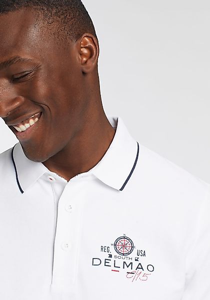 DELMAO Poloshirt, mit Brustprint günstig online kaufen