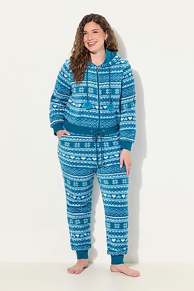 Ulla Popken Overall Homewear-Overall Plüsch Norweger günstig online kaufen