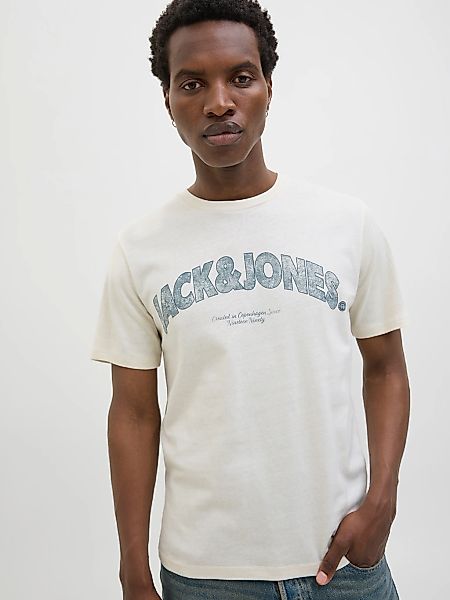 Jack & Jones T-Shirt "JORALMERIA BOLD BRANDING TEE SS CN", mit Logo Druck günstig online kaufen