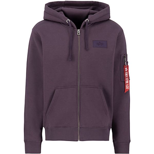 Alpha  Sweatshirt Back Print Zip Hoodie - Plum günstig online kaufen