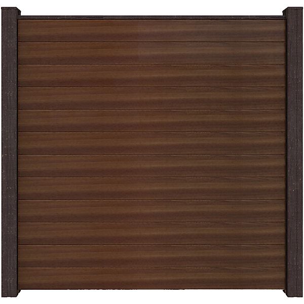 GroJa Steckzaun Solid Quadratisch 180 cm x 180 cm x 1,9 cm Walnuss günstig online kaufen