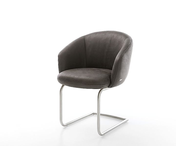 DELIFE Polsterstuhl Caja-Flex, mit Armlehnen Freischwinger günstig online kaufen