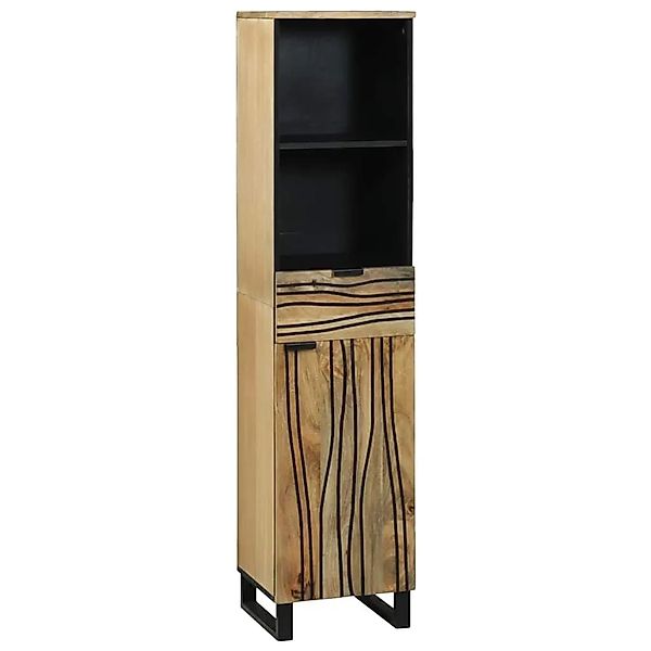 vidaXL Waschbeckenschrank mit Tür Braun 38 x 33 x 160 cm Holzwerkstoff 4017 günstig online kaufen