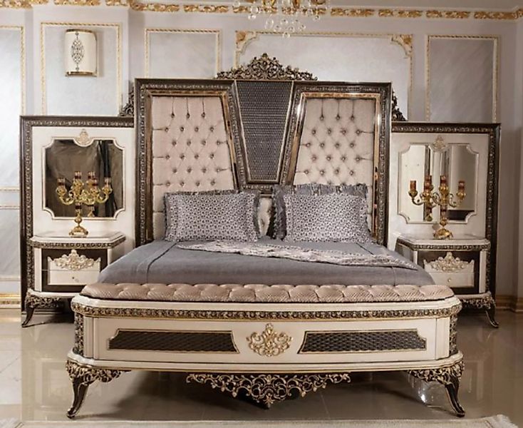 Casa Padrino Bett Casa Padrino Luxus Barock Doppelbett und 2 Nachtkommoden günstig online kaufen