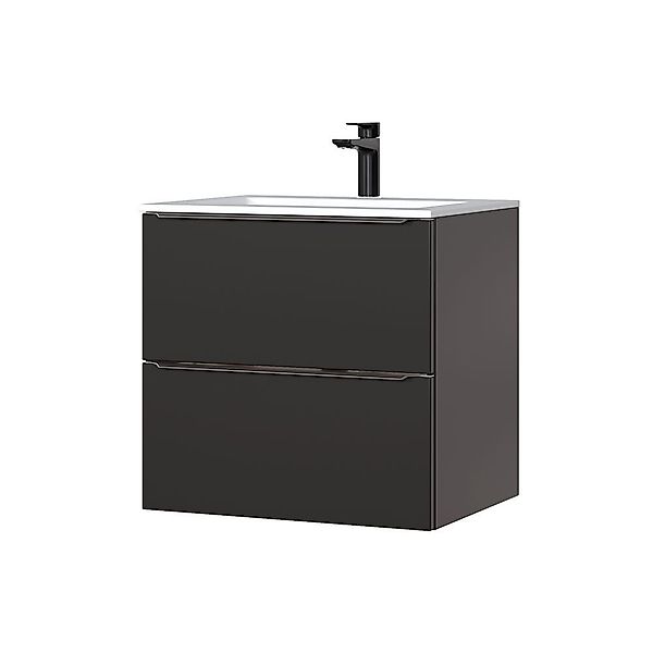 Lomadox Waschbeckenschrank TOSKANA-BLACK-56 Waschtischunterschrank 60cm in günstig online kaufen