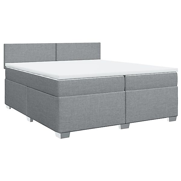 vidaXL Boxspringbett mit Matratze Hellgrau 200x200 cm Stoff2102024 günstig online kaufen