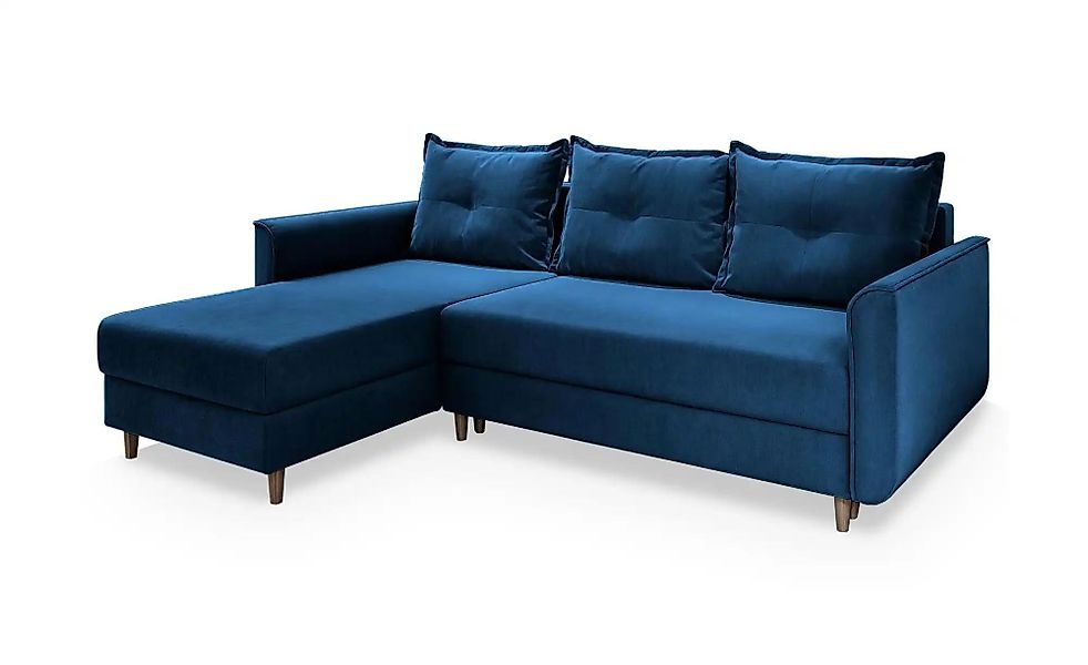 MASSENO Ecksofa mit Schlaffunktion Pisan ¦ blau ¦ Maße (cm): B: 220 H: 91 P günstig online kaufen
