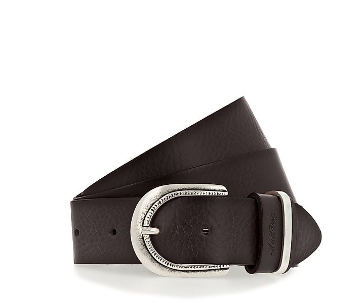 MUSTANG Ledergürtel Mit dunklen Airbrushkanten und einer ovalen Dornschließ günstig online kaufen