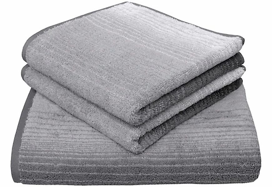 Dyckhoff Handtuch Set »Colori«, Set, 3 tlg., Walkfrottee, 2 Handtücher & 1 günstig online kaufen