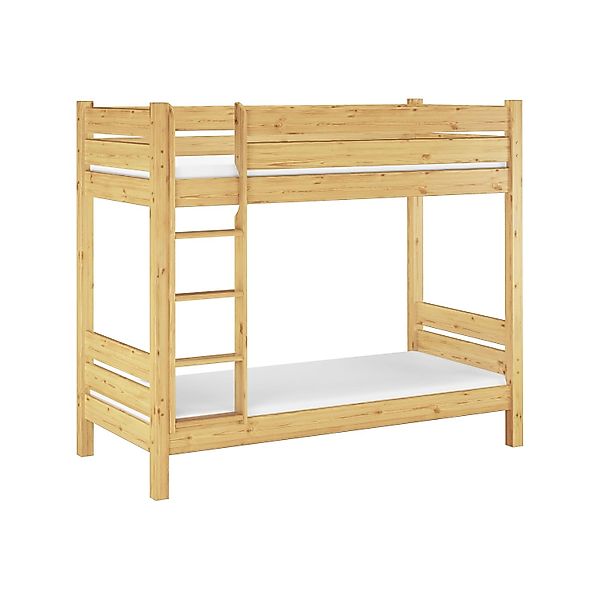 Erst-Holz Breites Etagenbett 100 x 200 Kiefer Massiv Teilbare Nische 80 Mod günstig online kaufen
