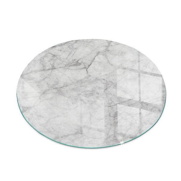 Tulup Glasplatte für Kamin Marmorstrukturmuster Kamin Glasplatte Runden 60x günstig online kaufen