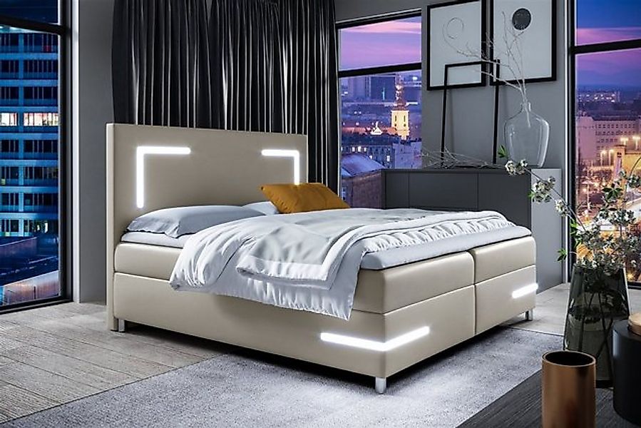 Fun Möbel Boxbett Schlafzimmerbett ARIANO in Kunstleder und LED (inkl. Bett günstig online kaufen
