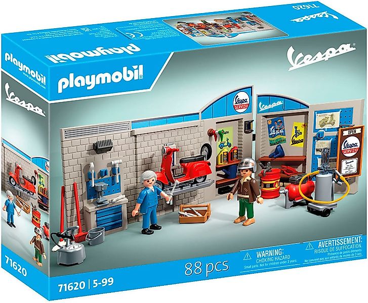 Playmobil® 60s Vespa Garage (71620), Vespa Konstruktions-Spielset, (88 St), günstig online kaufen