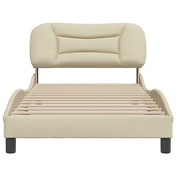 furnicato Bettgestell ohne Matratze "Hvar" Creme 100x200 cm Stoff (1-tlg) günstig online kaufen