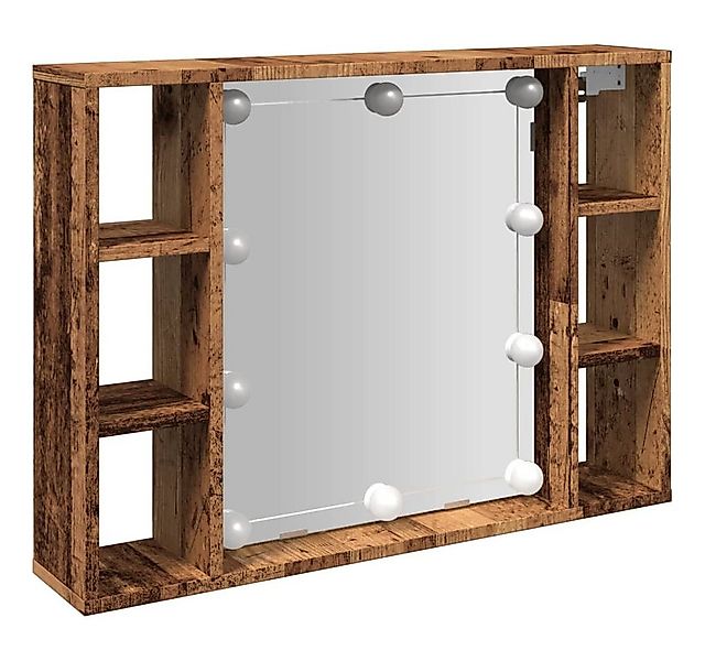 vidaXL Spiegelschrank Spiegelschrank mit LED-Leuchten Altholz-Optik 76x15x5 günstig online kaufen