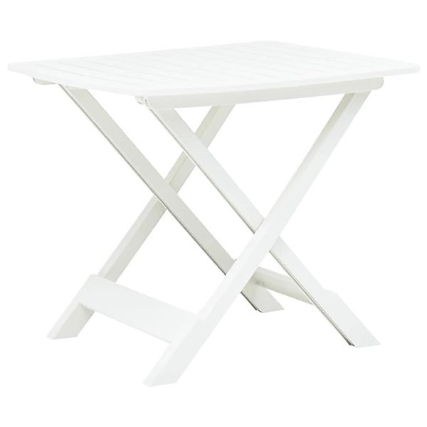 vidaXL Gartentisch Klappbar Weiß 79 x 72 x 70 cm Kunststoff 48790 günstig online kaufen