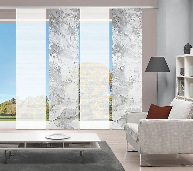 Vision S Schiebegardine "RAGUL 4er SET" Paneelwagen 4 Stk. tlg. Schiebevorh günstig online kaufen