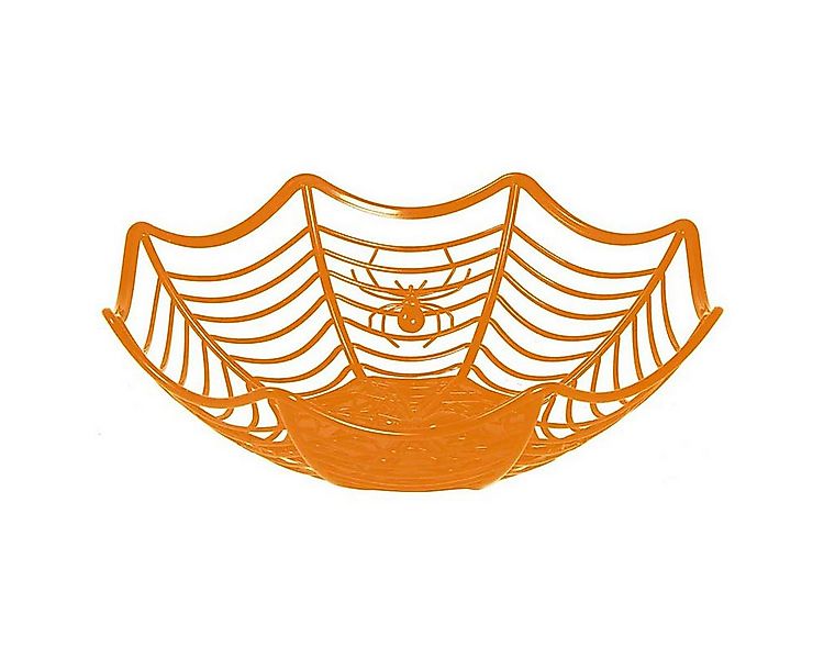 Fiestas Guirca Dekoobjekt Schale Halloween Spinnennetz Orange günstig online kaufen