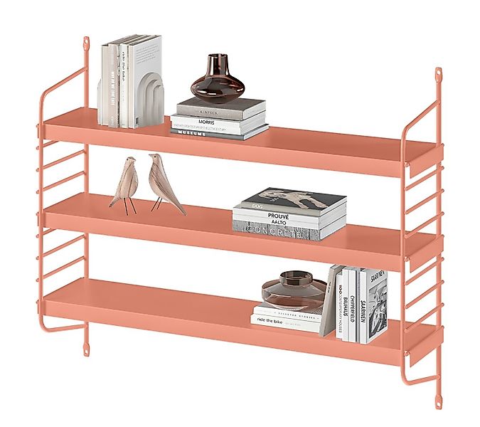 skølm Wandregal Mimir mit 3 höhenverstellbaren Regalböden, Terrakotta, Meta günstig online kaufen