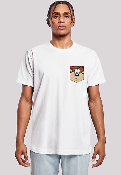 F4NT4STIC T-Shirt "Looney Tunes Tasmanian Devil Face Faux Pocket" Print günstig online kaufen