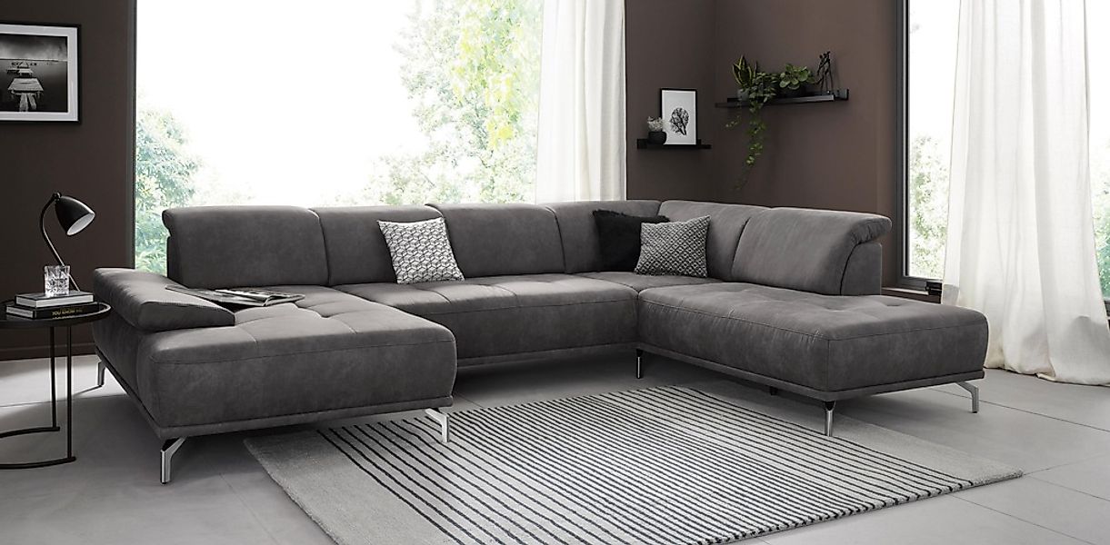 Home affaire Wohnlandschaft "Caluna" Inkl.Sitztiefenverstellung, wahlweise günstig online kaufen