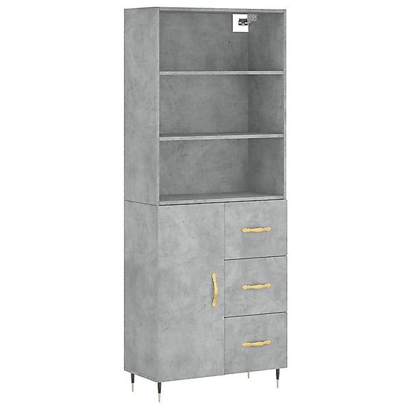 vidaXL Highboard Betongrau 69,5x34x180 cm Holzwerkstoff 3189425 günstig online kaufen
