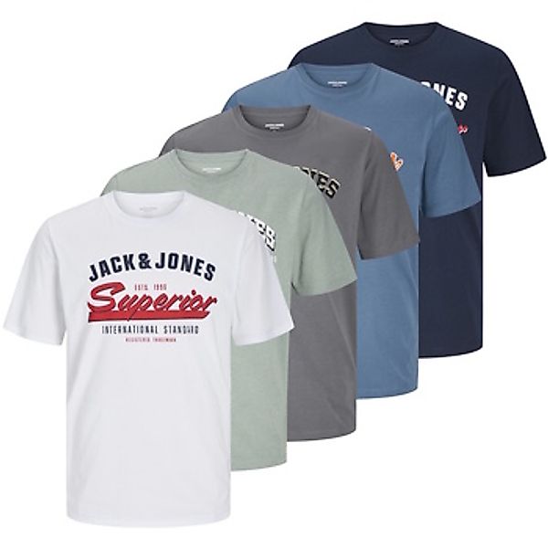 Jack & Jones  T-Shirt T-Shirt LOGO Kurzarmshirt 5er Pack günstig online kaufen