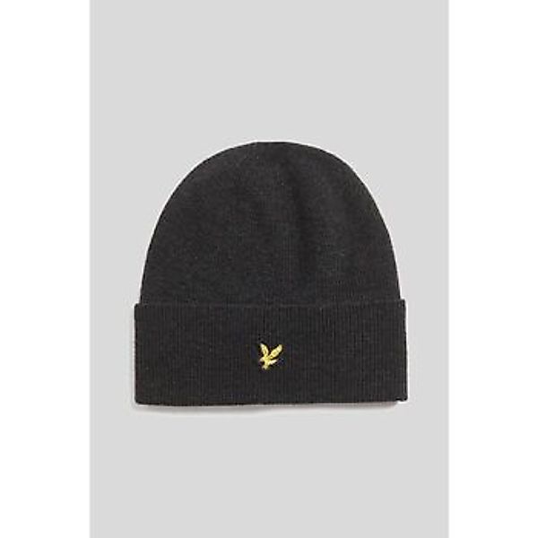 Lyle & Scott  Mütze HE2314A LAMBSWOOL BLEND RIBBED-W155 JET BLACK MARL günstig online kaufen